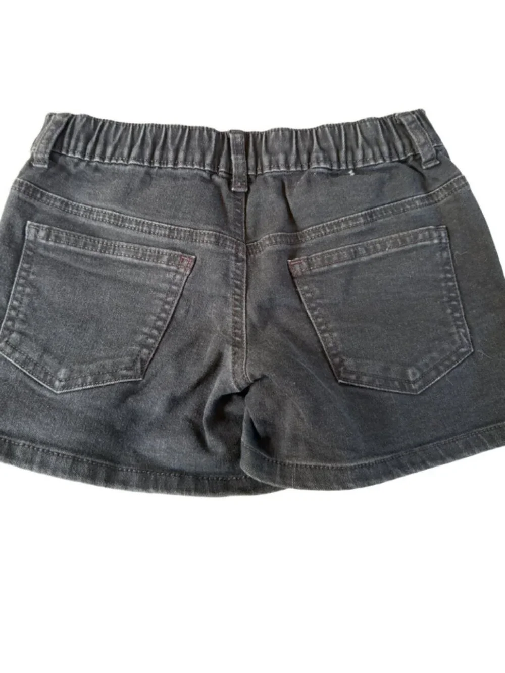 Wonder Nation Black Wash Denim Shorts Size M Girls 7-8 Elastic Back Waistband
